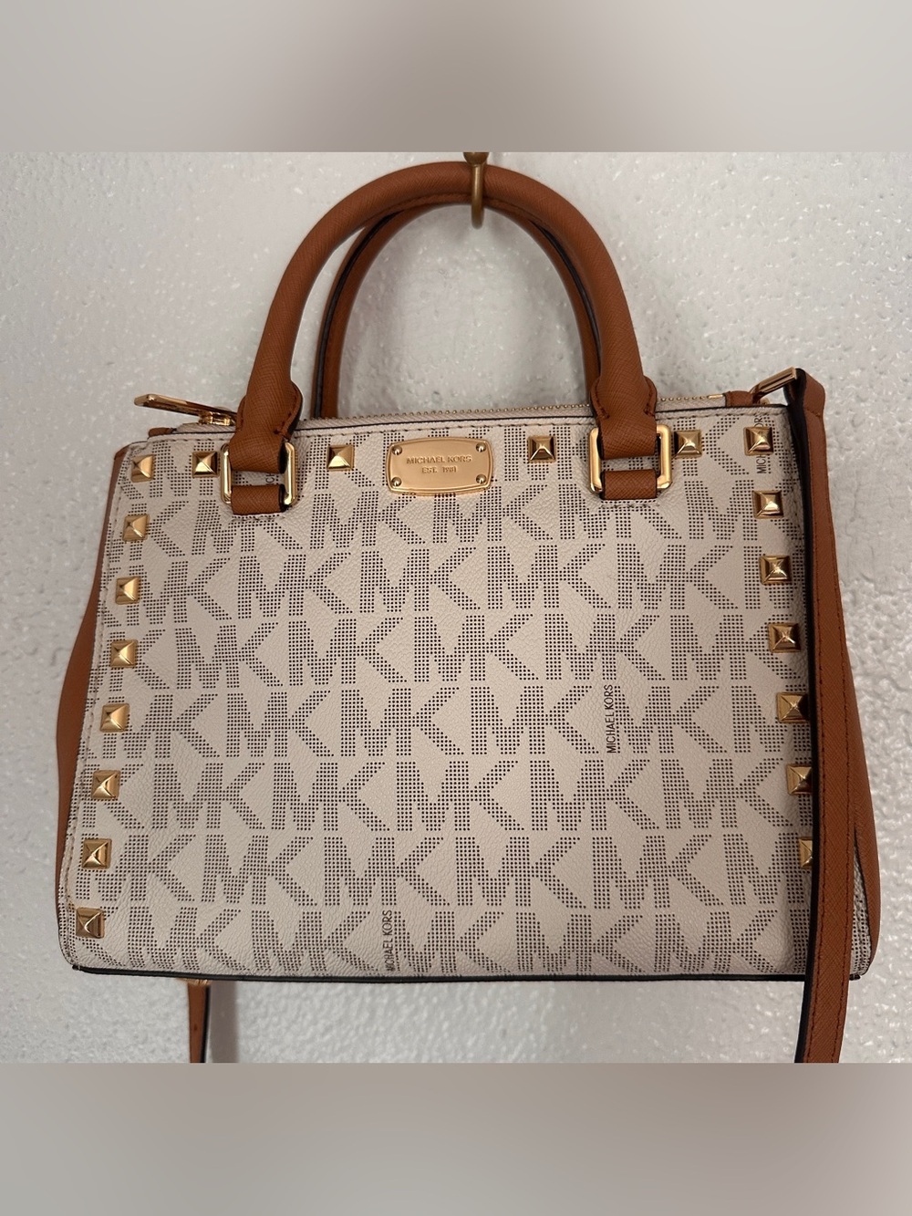 Michael Kors Kellen Studded XS Extra Small Satchel Crossbody Purse Bag Handbag